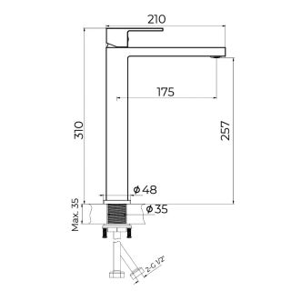 Смеситель для раковины высокий Knotlor KN-24/WY, белый